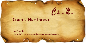 Csont Marianna névjegykártya
